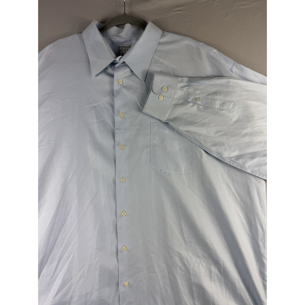 Pronto Uomo non iron blue ls button up dress shirt, men's 20 36/37 tall